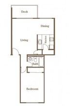 One Bedroom -One Bath Large C104 floor plan